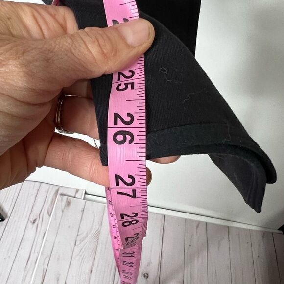 Lululemon Black Crop Angle Hem Double Waist Band Athletic Pants - Picture 7 of 11